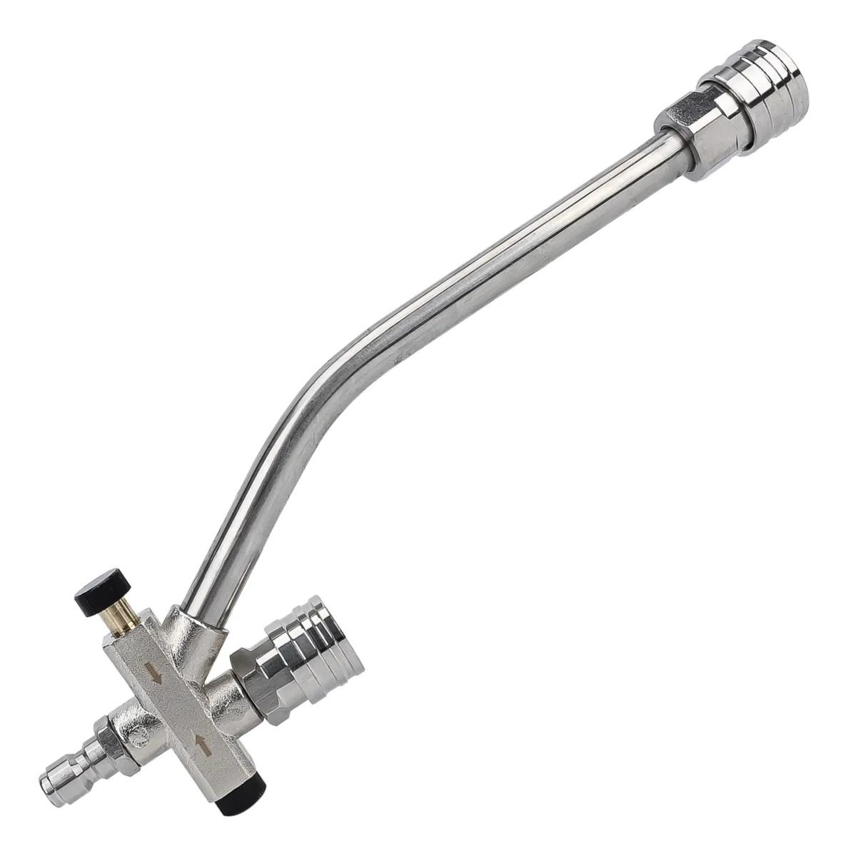 LANZA DOBLE CONECTOR RAPIDO INOX L26CM 220 BAR
