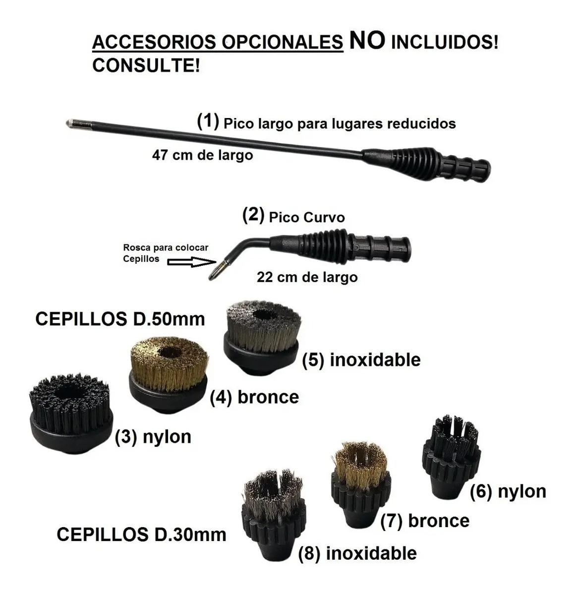 Set Completo De Accesorios Opcionales Maquina Vapor Unilux