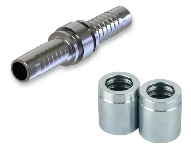 un1on empalme para prensar manguera r2 5/16 con camisas