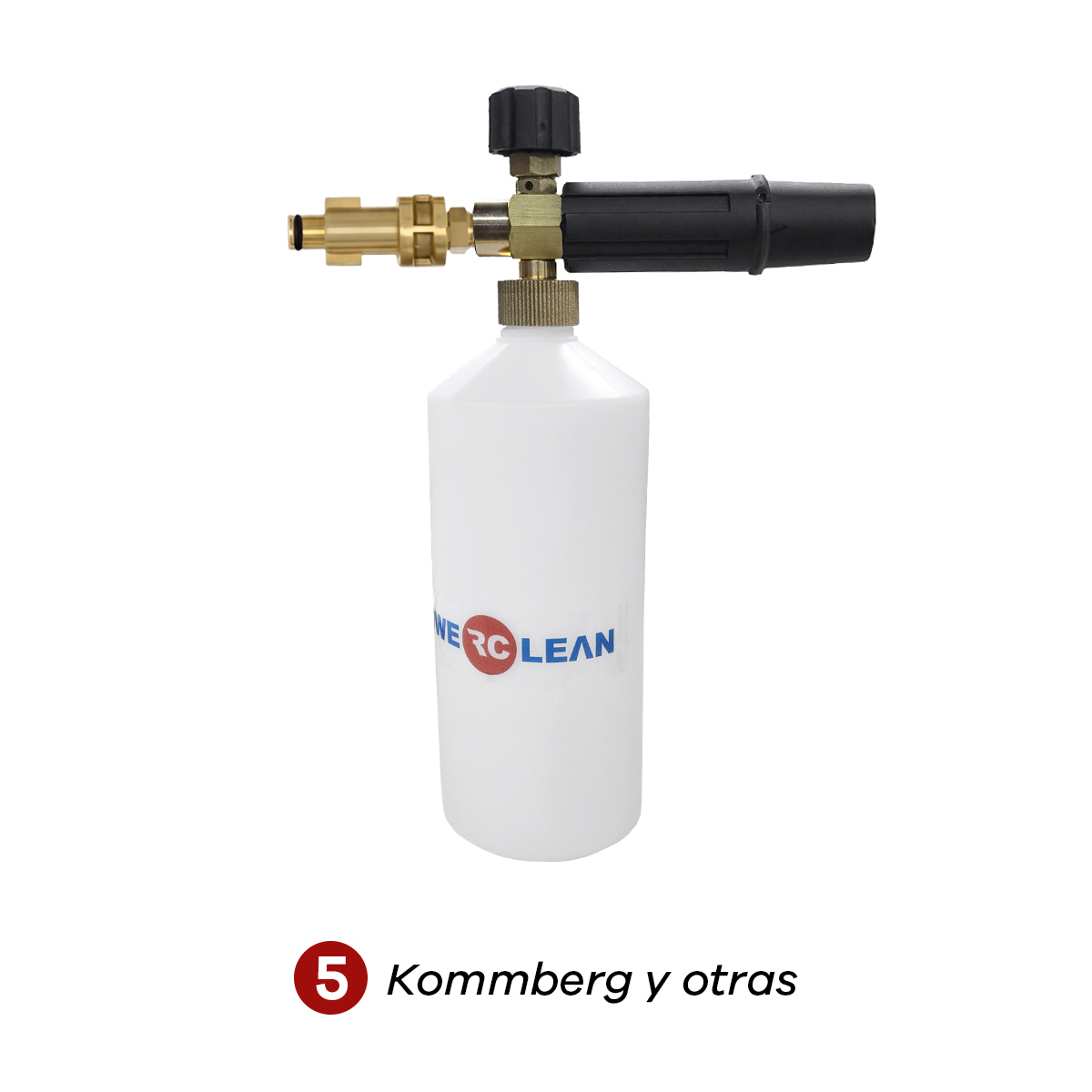 Foam Lance Profesional 1Lt Bronce Pico 1.25mm Con Acople Kommberg